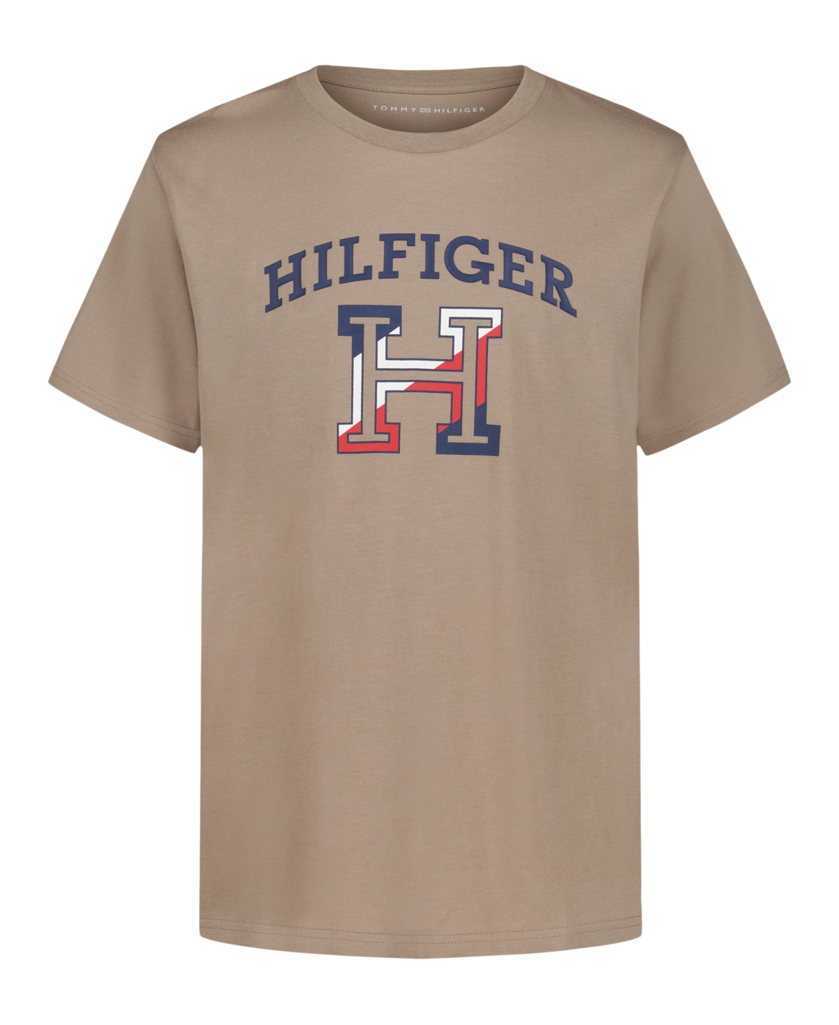 Tommy Hilfiger Big Boys S-xl Short Sleeve T-shirt In Brown