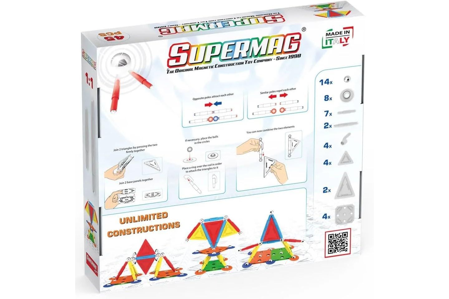 Детский конструктор Tinamiri SuperMag Multicolor 45, цвет: Open Miscellaneous — фото 2