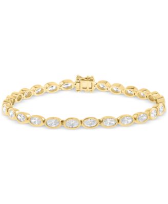 EFFY Collection - Lab Grown Diamond Oval Bezel Tennis Bracelet (2-7/8 ct. t.w.) in 14k Gold