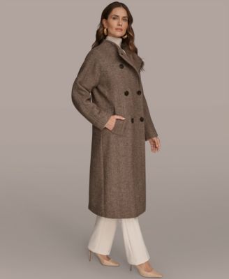 Women's Buttoned Maxi Wool-Blend Coat