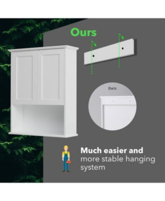 23x29" Bathroom Wall Cabinet with Mirror Doors - Wooden Medicine Cabinet with Adjustable Shelves & Paper Towel Slot