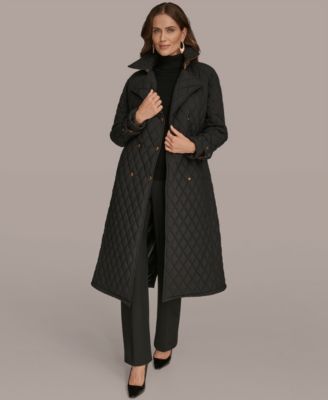 Women's Belted Maxi Quilted Coat
