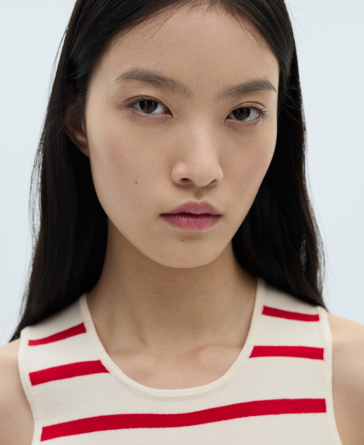 Mango Stripe Knit Crop Tank In Multi