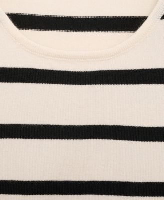 Women's Striped Knitted Crop Top