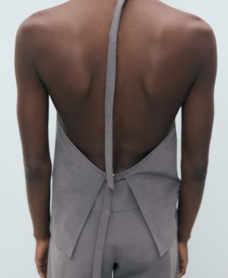 Women's Open-Back Draped Top