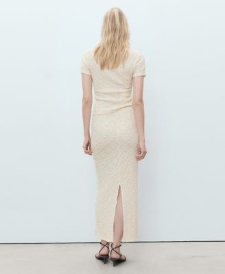 Women's Textured Fitted Skirt