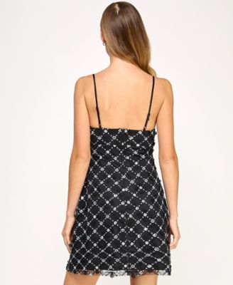 Juniors' Strappy A-Line Short Dress