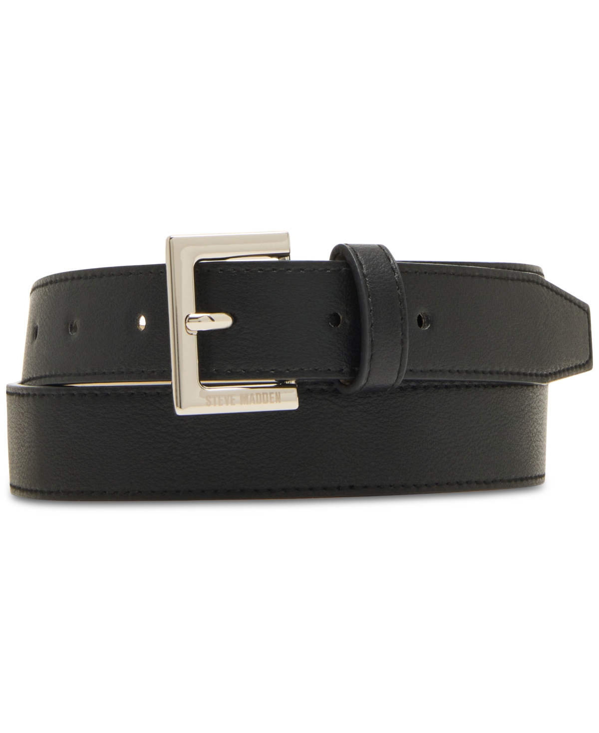 Steve Madden 1.18" Faux-leather Belts, Set Of 2 In Brown