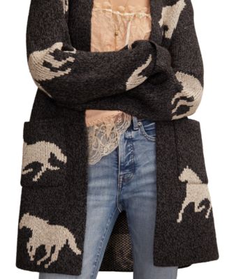 Women's Horse V-Neck Cardigan