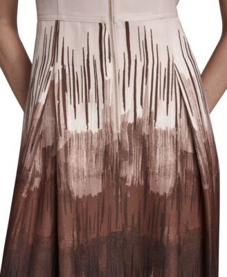 Women's Placement Print Sleeveless Midi Dress