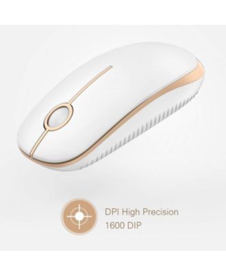 Wireless Mouse, 2.4G Slim Portable Computer Mouse with Nano Receiver Quiet Silent Optical Laptop Mouse for Notebook, PC
