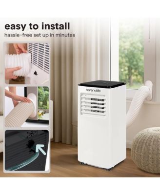 Single Duct Portable Air Conditioner and Heater - 8000 BTU Cooling Capacity (ASHRAE) (White and Black)