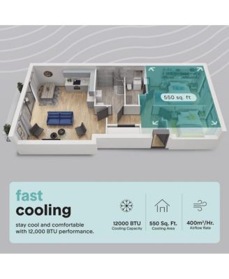 Portable Air Conditioner - 12000 BTU Cooling Capacity (ASHRAE) (White)