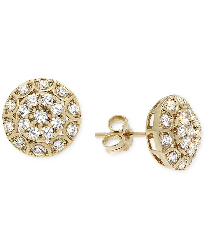 Macy's Wrapped in Love™ Diamond Pavé Earrings (1/2 ct. t.w.) in 14k