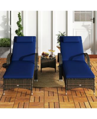 Pool Furniture, 2 Lounge Chairs & Table, Wheels