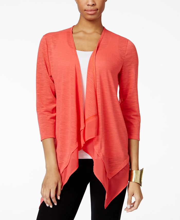Chiffon trim cardigan online