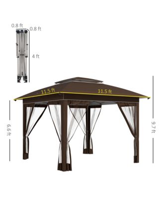 12' x 12' Pop Up Canopy with Mesh Sidewall Netting,