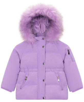 Toddler and Little Girls' Velvet Touch Parka