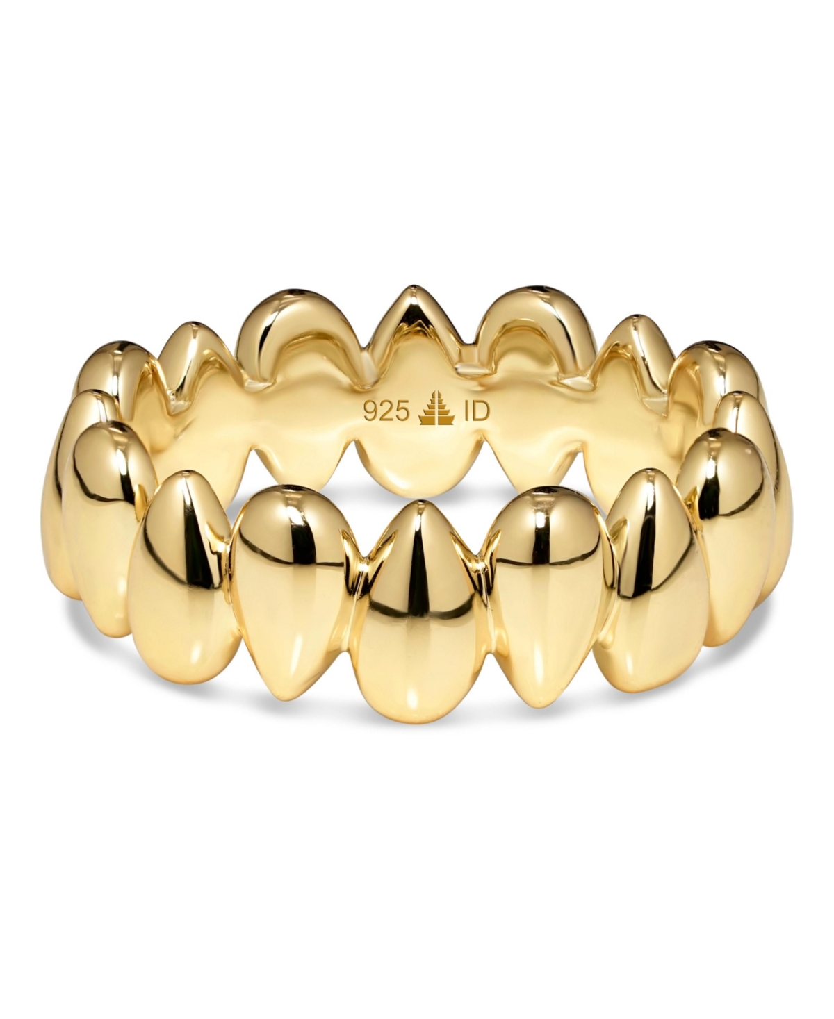 Devata Teardrop Eternity Band Ring in Gold Plated Sterling Silver