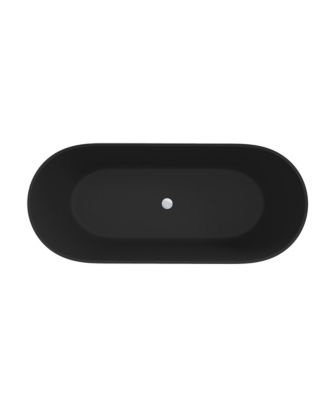 69" x 30" Solid Surface Stone Freestanding Soaking Bathtub