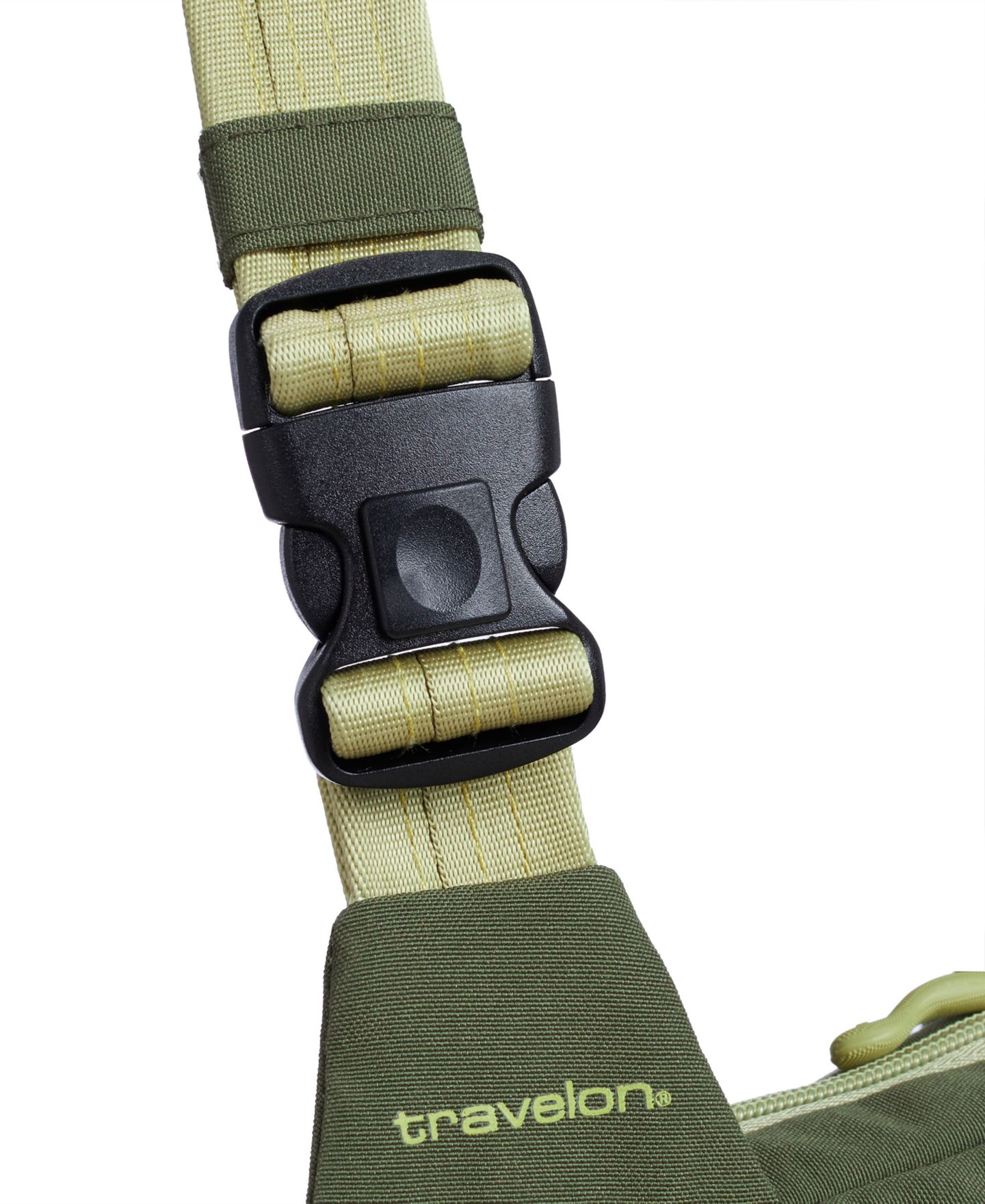 Сумка Travelon Anti-Theft The Voyages Compact Sling, цвет: Оливковый — фото 6