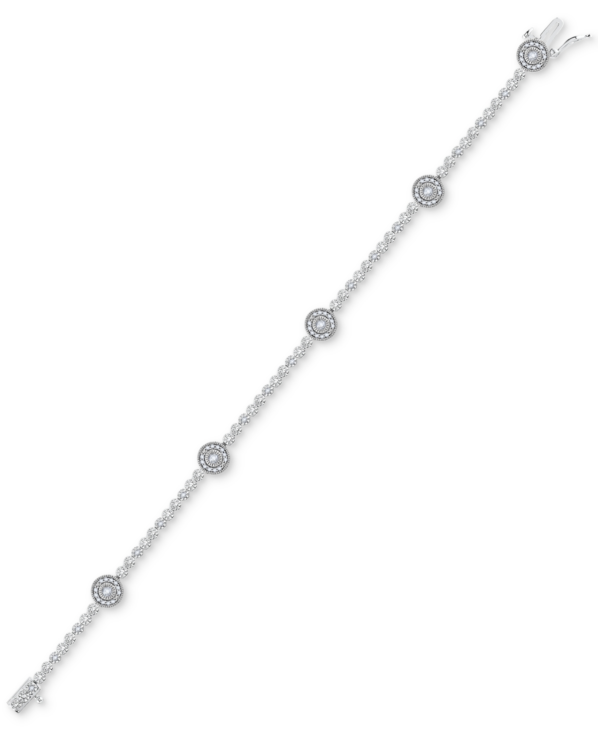 Macy's Diamond Circle Bracelet In Sterling Silver (1/2 Ct. T.w.) In Silver
