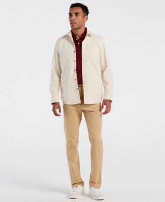 Men's Long Sleeve Garment Dyed Solid Shirt