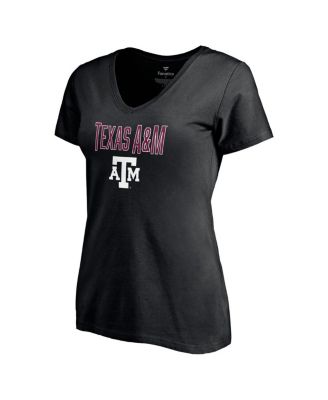 Women's Black Texas A&M Aggies Team Lockup V-Neck T-Shirt