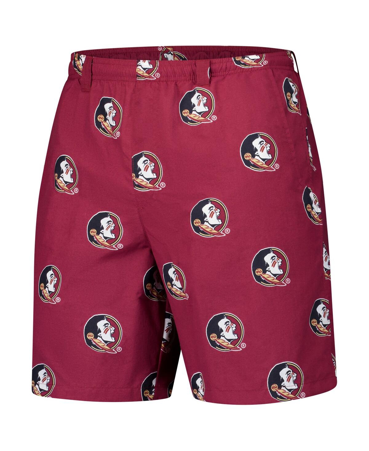 Columbia Men's Garnet Florida State Seminoles Pfg Backcast Iii Omni-shade Shorts In Burgundy