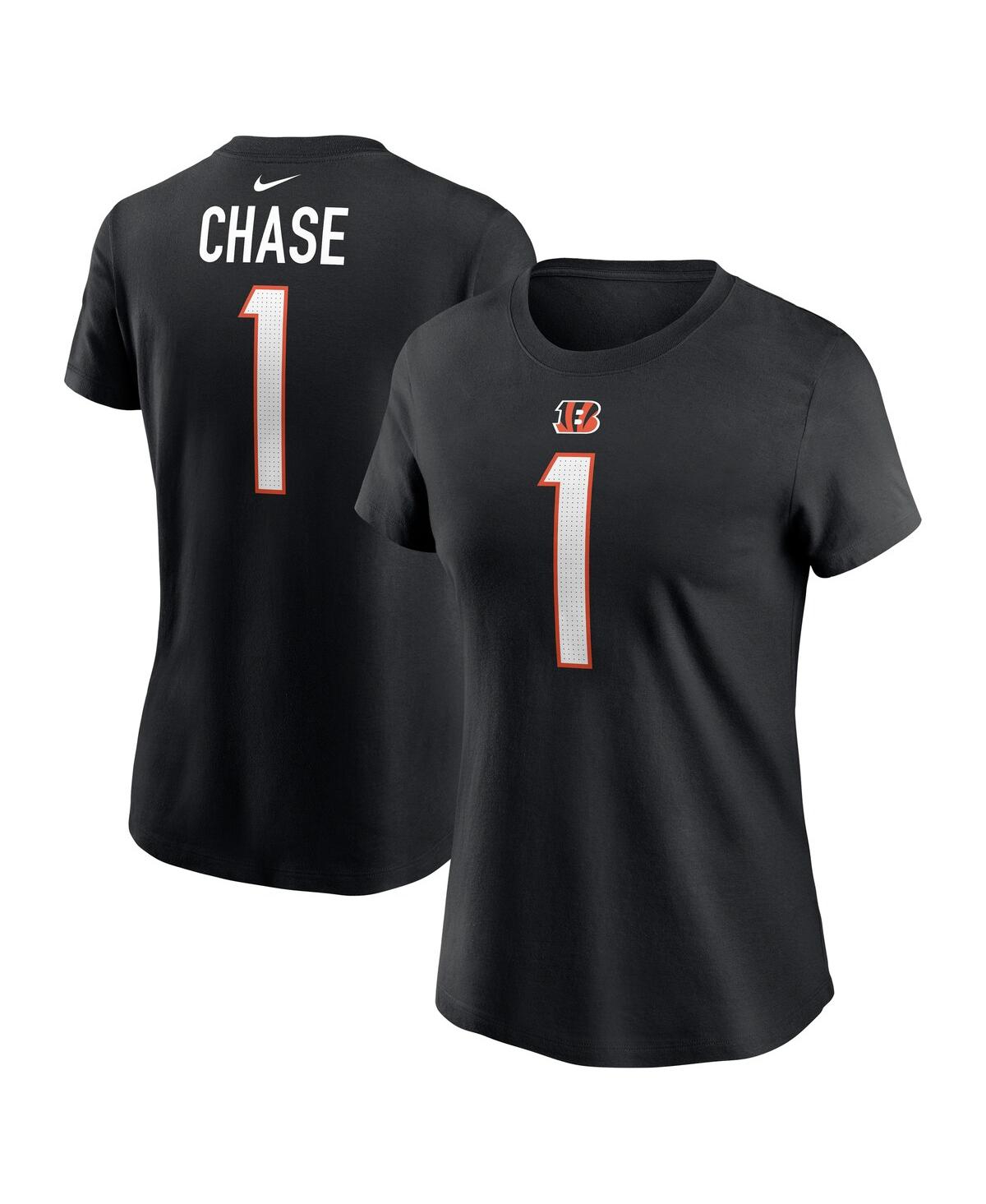 Nike Women's Ja'Marr Chase Black Cincinnati Bengals Player Name Number T-Shirt - Black