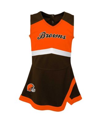 Baby Boys and Girls Brown Cleveland Browns Cheer Captain Jumper Dress