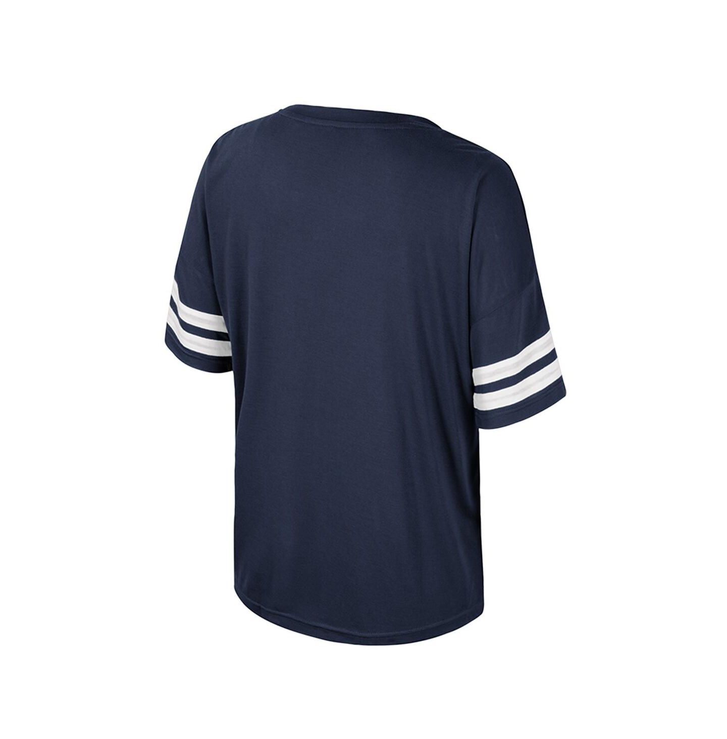 Женская футболка Colosseum Navy Michigan Wolverines Treasure Oversized Sequin — фото 3