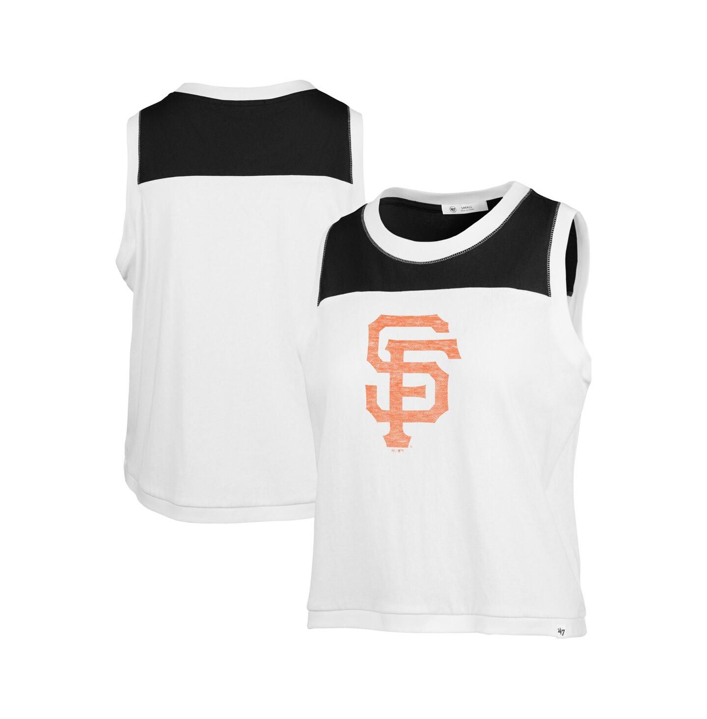 Женский топ '47 Brand White San Francisco Giants Premier Zoey Waist Length — фото 1