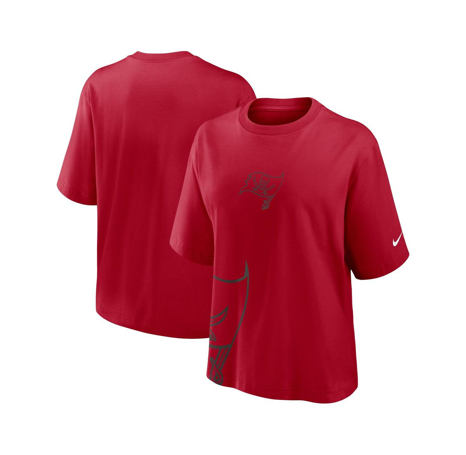Women's Red Tampa Bay Buccaneers Boxy T-Shirt