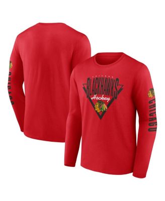 Fanatics - Men's Red Chicago Blackhawks Headline Long Sleeve T-Shirt