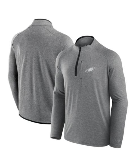 Женские куртки Fanatics Men's and Women's Charcoal Philadelphia Eagles Front Office Performance Primary Quarter-Zip Jacket