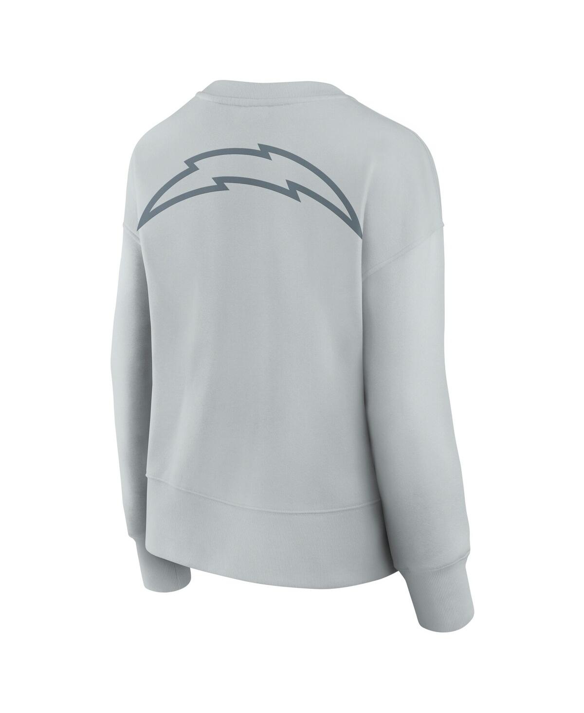 Fanatics Women's Gray Los Angeles Chargers Elements Pullover Sweatshirt In Gray