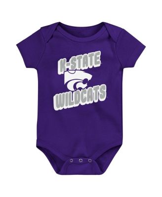 Newborn 3-Pack Purple Kansas State Wildcats Sunday Comics Bodysuit Set