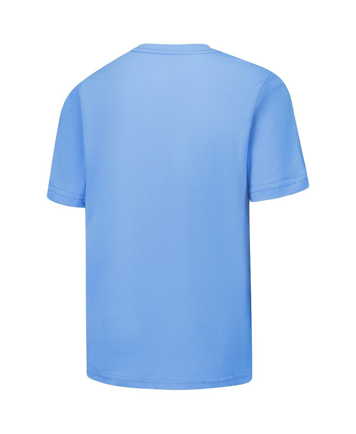 Outerstuff Big Boys And Girls Light Blue Tennessee Titans Oilers Throwback Stitched Up Retro Logo T-shirt In Blue