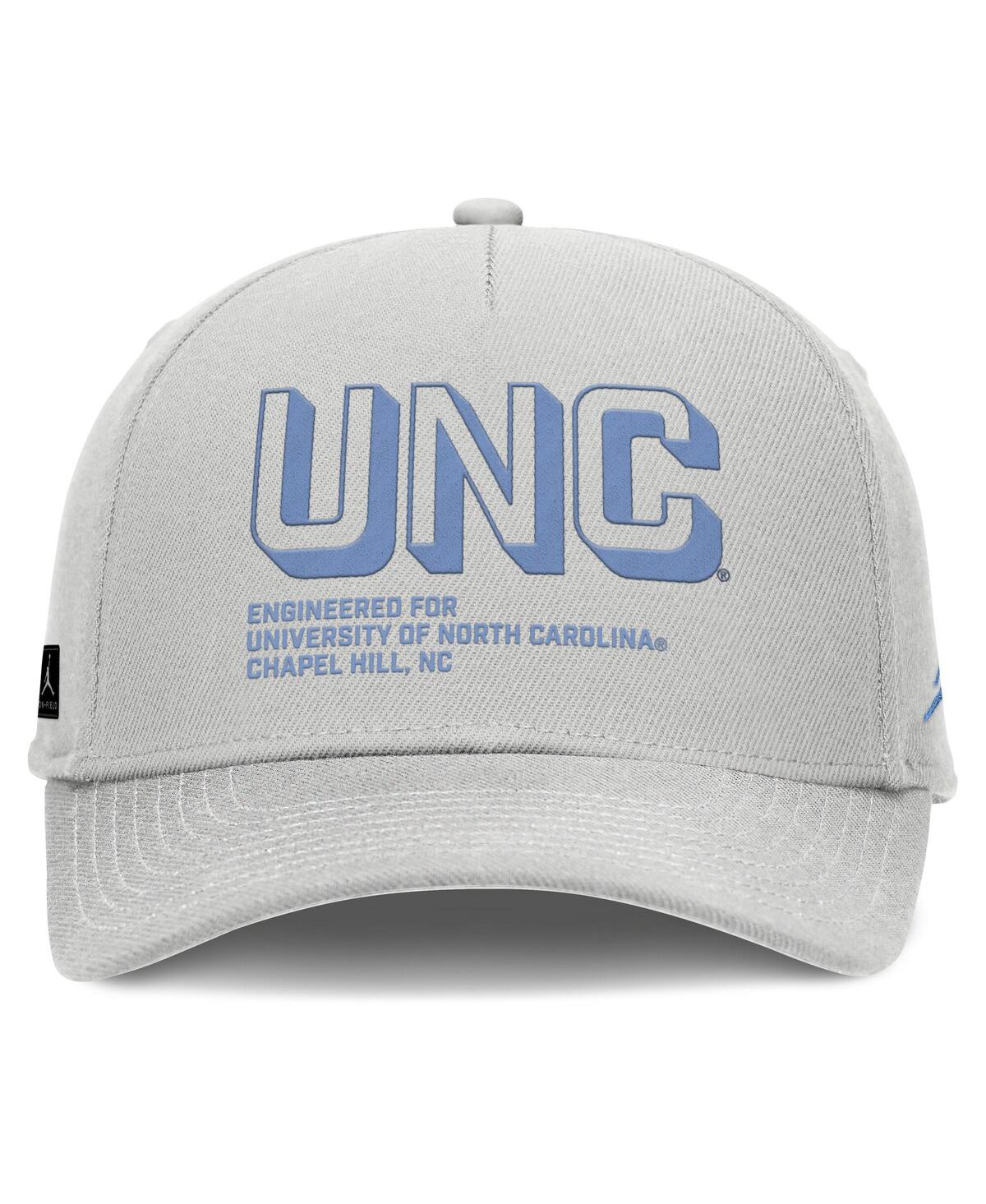 Jordan Men's Gray North Carolina Tar Heels 2025 Sideline Dust Pinched Rise Adjustable Hat In Gray