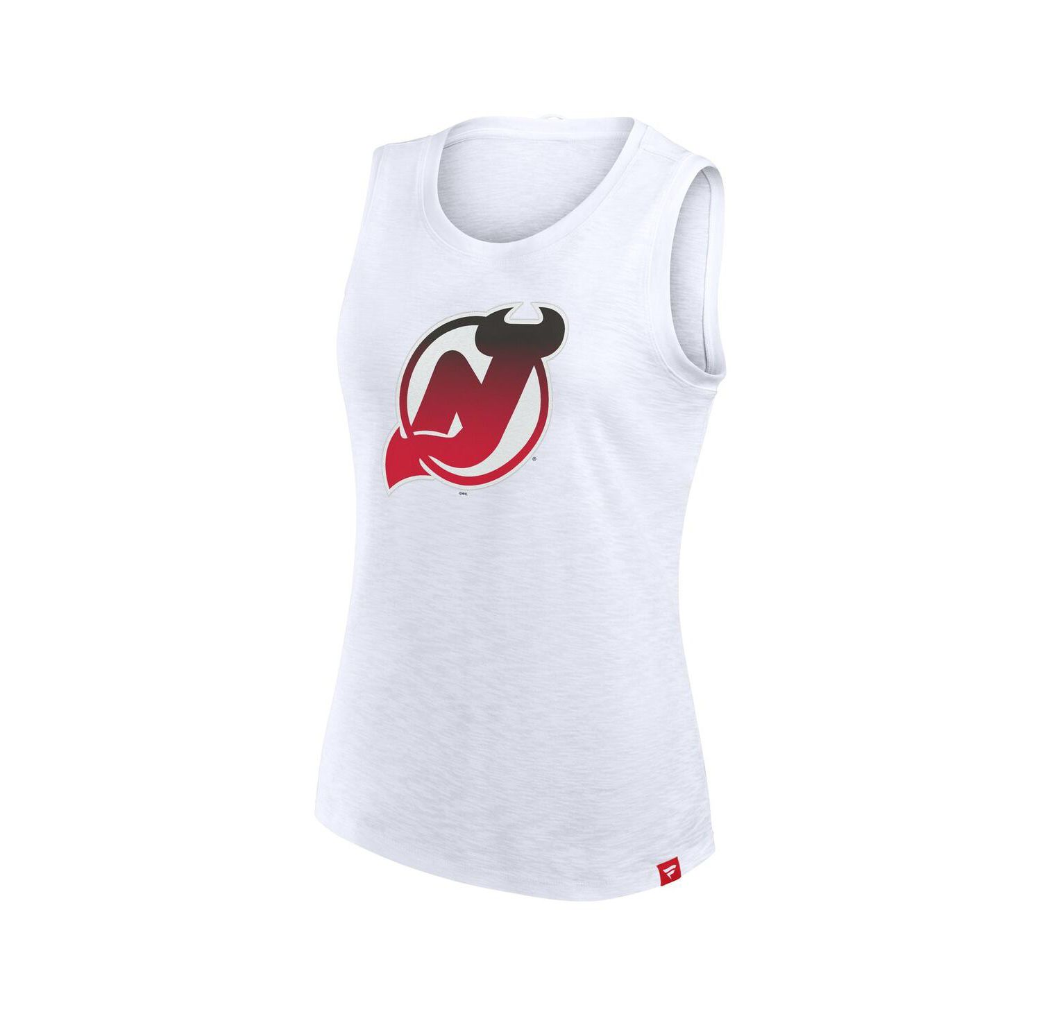 Women's White New Jersey Devils Slub Tank Top