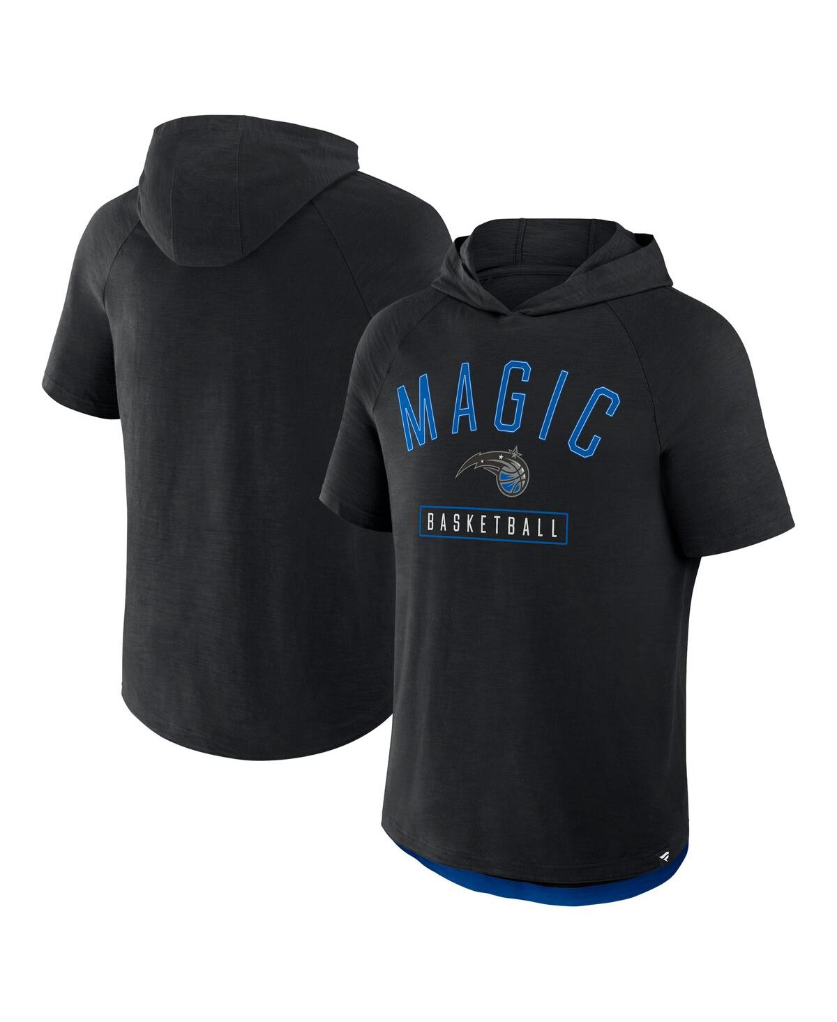 Fanatics Men's Black Orlando Magic Pass Legend Raglan Hoodie T-Shirt - Black