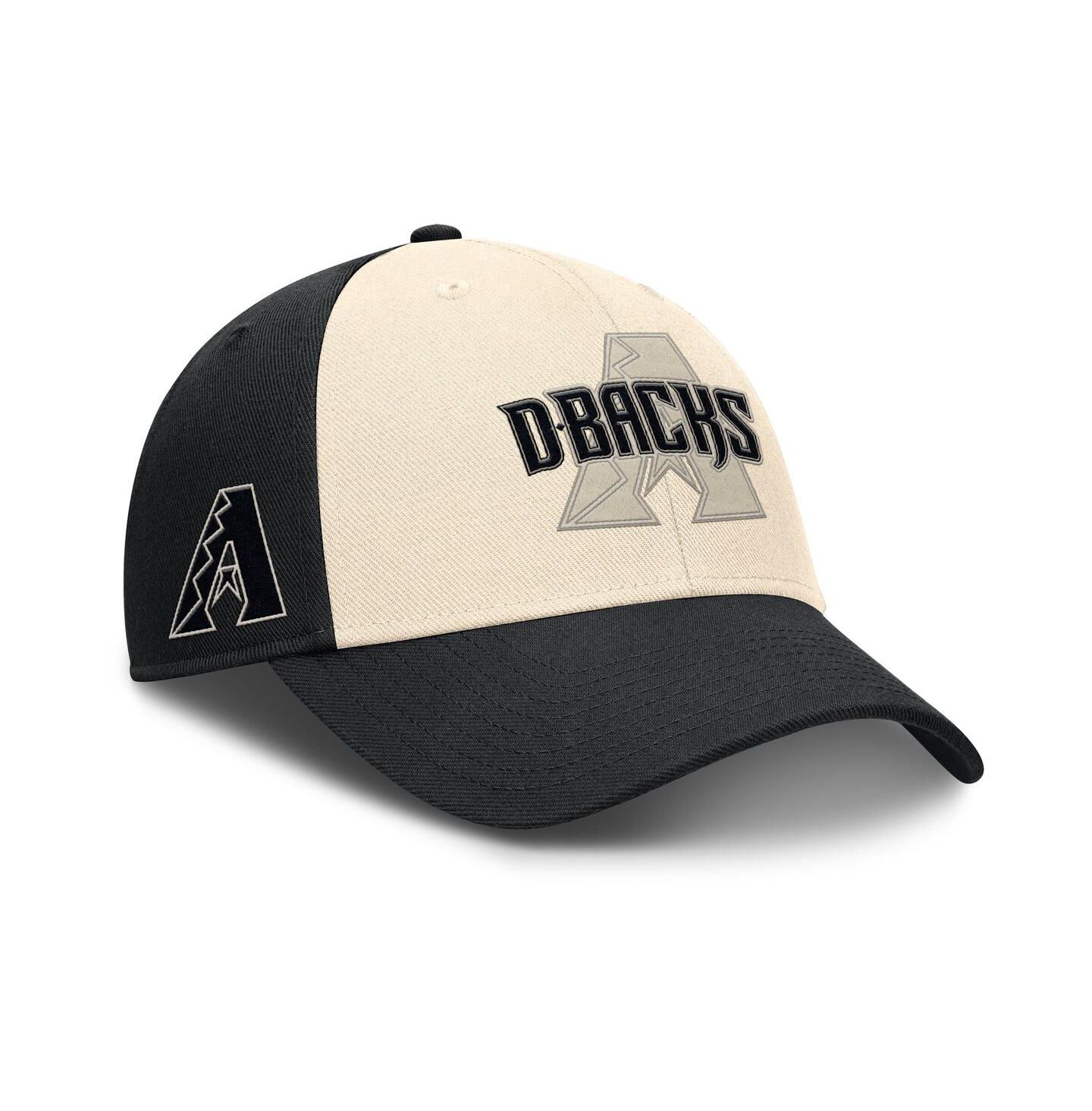 Мужская кепка Nike Black/Natural Arizona Diamondbacks Statement Club Performance Adjustable Hat — фото 1