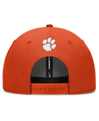 Men's Orange Clemson Tigers Slanted Primetime Rise Performance Adjustable Hat