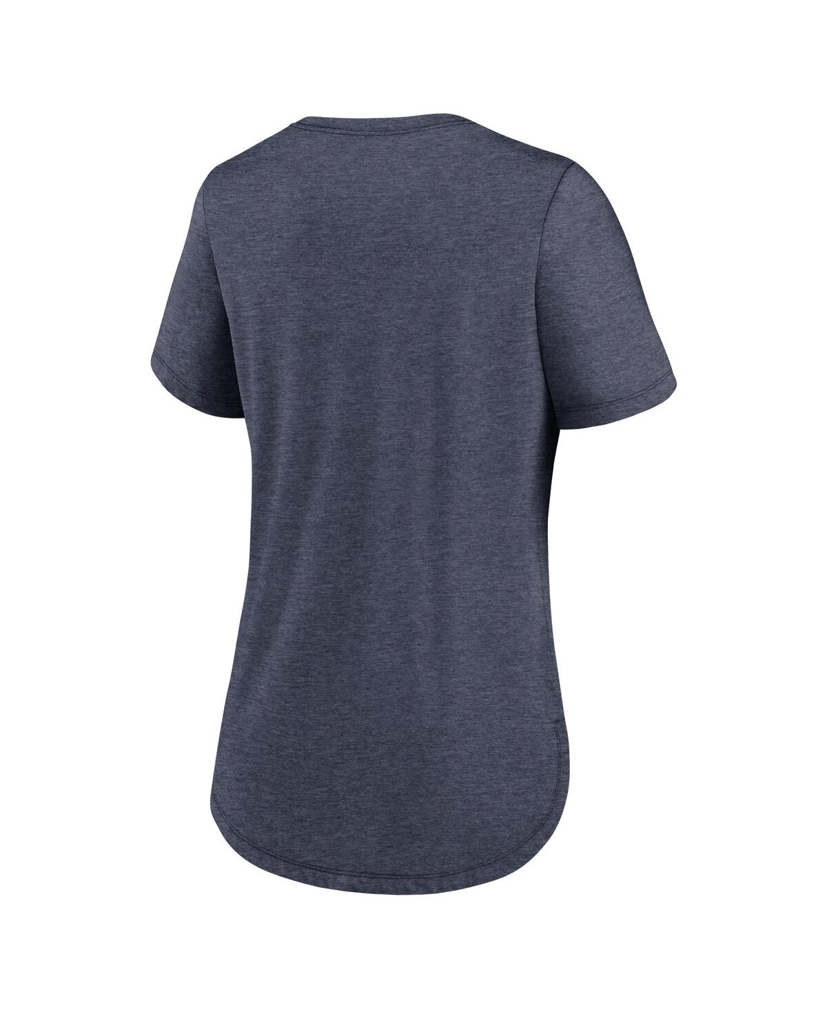 Nike Navy Houston Texans Script Tri-blend T-shirt In Blue