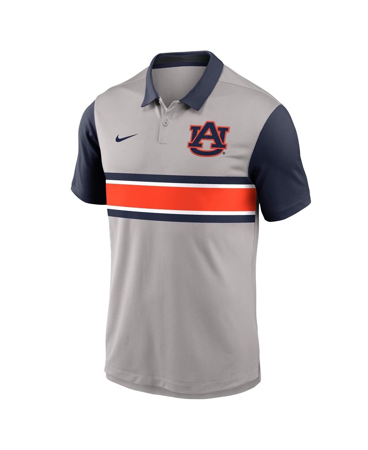 Nike Gray/navy Auburn Tigers Vapor Dri-fit Polo In Gray