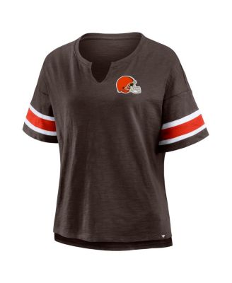 Women's Brown Cleveland Browns Redzone Curl Route T-Shirt