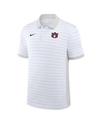 Men's White Auburn Tigers 2025 Early Season Coaches Sideline Victory Stripe Dri-FIT Polo Shirt