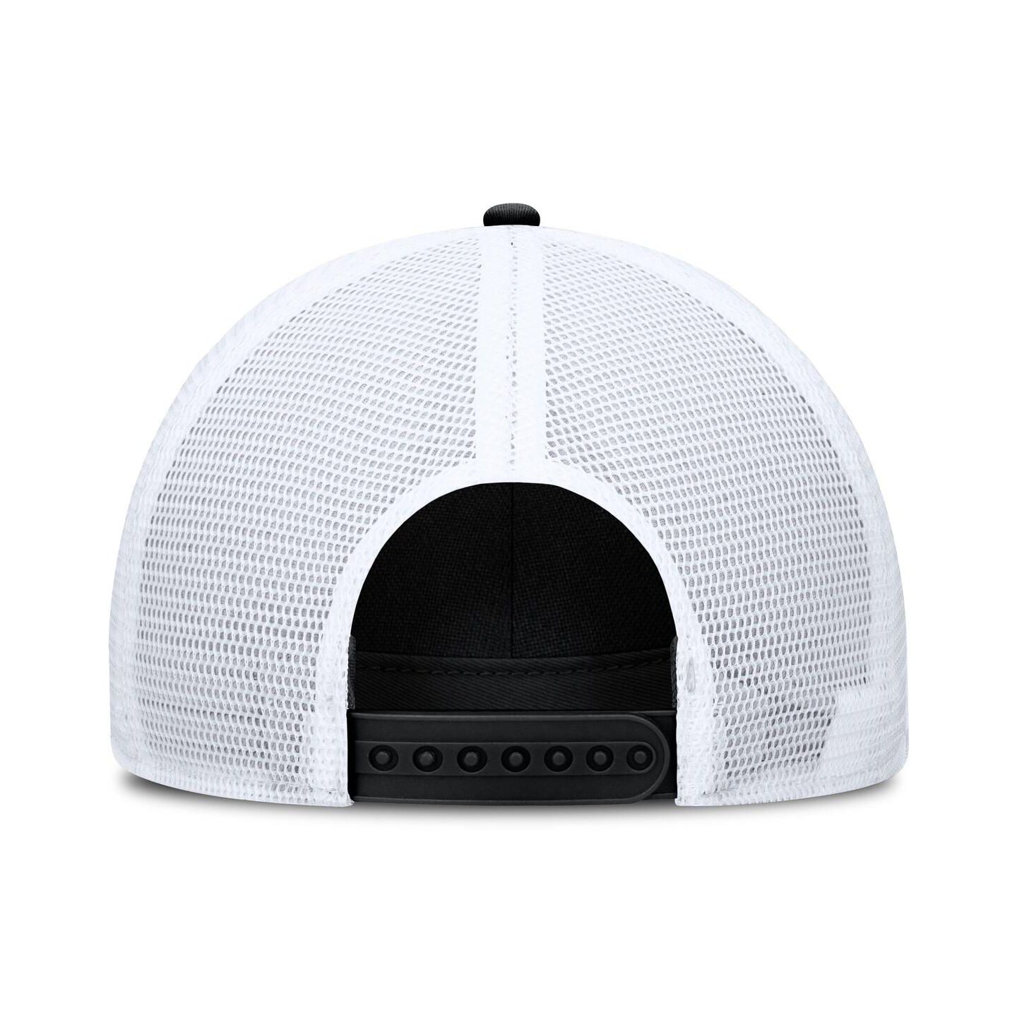 Мужская кепка Nike Black/White Iowa Hawkeyes 2025 On-Field Rise Engineered Trucker Adjustable Hat — фото 4