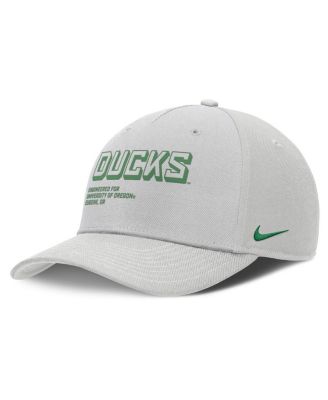 Nike - Men's Gray Oregon Ducks 2025 Sideline Dust Pinched Rise Adjustable Hat